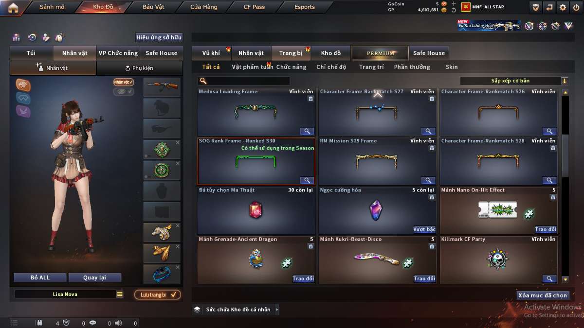 shop acc cf uy tin gia re